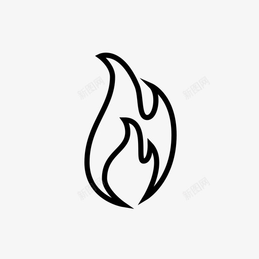 火自然元素火元素图标svg_新图网 https://ixintu.com 光 火 火元素 火焰 热 燃烧 线条建筑 自然元素