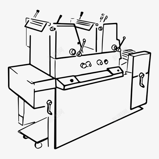 胶印机印刷机机械图标svg_新图网 https://ixintu.com 印刷机 机械 胶印机
