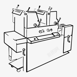 胶印胶印机印刷机机械图标高清图片