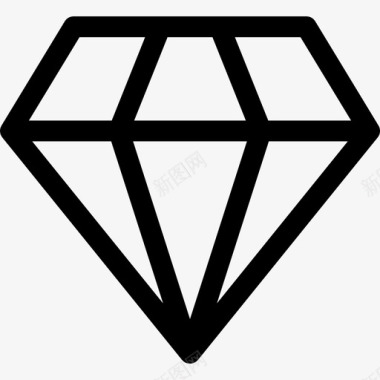 钻石概述形状形状金融和贸易图标图标