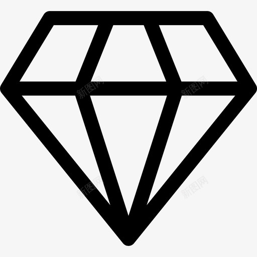 钻石概述形状形状金融和贸易图标svg_新图网 https://ixintu.com 形状 金融和贸易 钻石概述形状