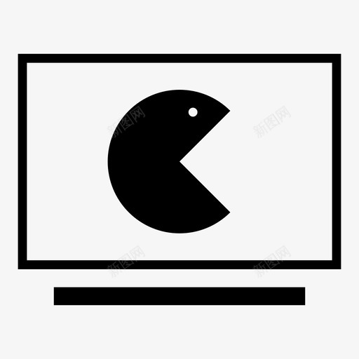 pacman电子游戏电视图标svg_新图网 https://ixintu.com pacman 复古游戏 游戏 游戏和运动 电子游戏 电脑 电视 经典