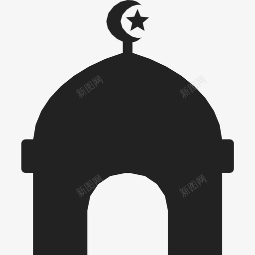 清真寺伊斯兰教月亮和星星图标svg_新图网 https://ixintu.com 伊斯兰教 宗教 新月和星星 星星和新月 月亮和星星 清真寺 清真寺屋顶 穆斯林