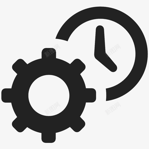 进度时间过程图标svg_新图网 https://ixintu.com 中心距 增加 增益 岁月的齿轮 改进 时间 过程 进度 选项 配置 齿轮