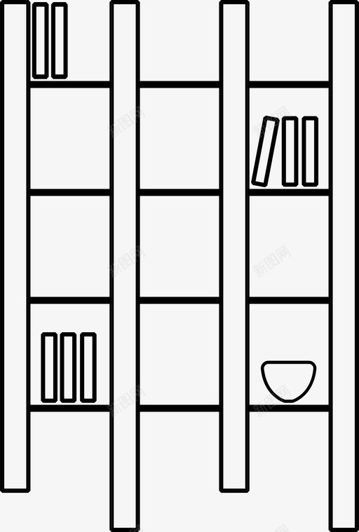 采购产品书架书籍装饰图标svg_新图网 https://ixintu.com 书架 书籍 储藏室 室内设计 支架 模块化书架 装饰 设计 采购产品书架
