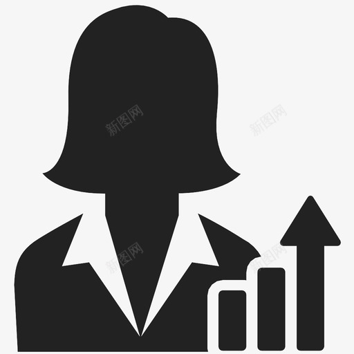 统计女人测量图标svg_新图网 https://ixintu.com 商人 图表 女人 条形图 测量 统计 谎言 财务报告