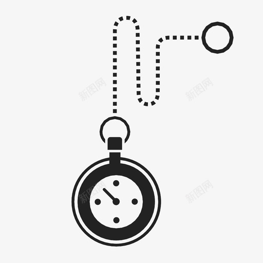 怀表配件时钟图标svg_新图网 https://ixintu.com 怀表 挂锁 时钟 时间 配件 钟表