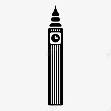 伦敦大本钟象征城市图标图标