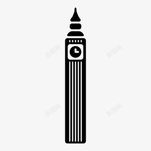 伦敦大本钟象征城市图标svg_新图网 https://ixintu.com 伦敦大本钟 象征城市