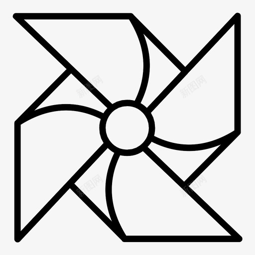 风车游戏螺旋桨图标svg_新图网 https://ixintu.com 旋转 游戏 玩具 螺旋桨 风 风车