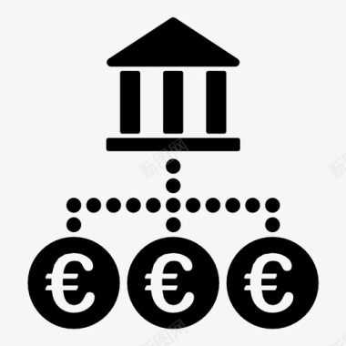 银行交易欧洲金融图标图标