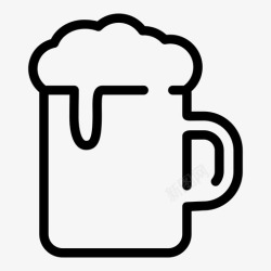 冷冻的啤酒啤酒发酵大麦冷冻饮用图标高清图片