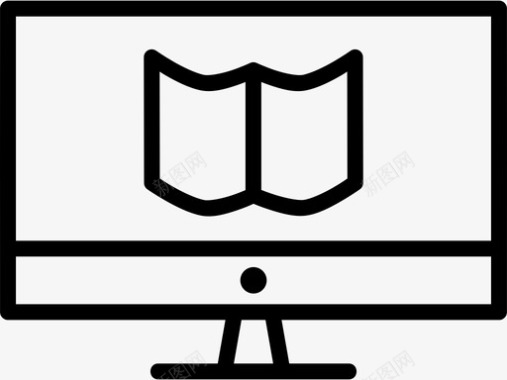 电子学习通过计算机远程学习图标图标