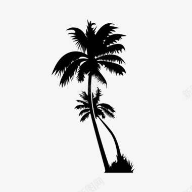 棕榈树度假热带图标图标