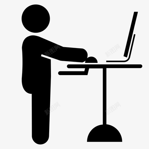 办公桌电脑桌面图标svg_新图网 https://ixintu.com 办公桌 员工 工人 工作空间 显示器 桌子 桌面 电脑