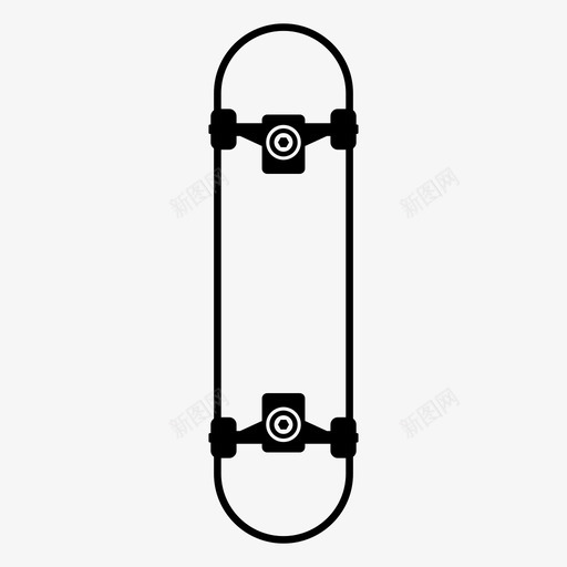 滑板轮子卡车图标svg_新图网 https://ixintu.com 卡车 奥利 木头 滑板 滑板板 碎 轮子 运动