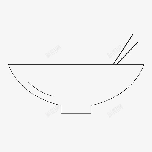 面碗苏巴拉面图标svg_新图网 https://ixintu.com 咖啡馆图标 拉面 杯子 盘子 筷子 罐子 苏巴 面碗 面罐