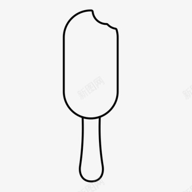 冰淇淋冷的凉的图标图标