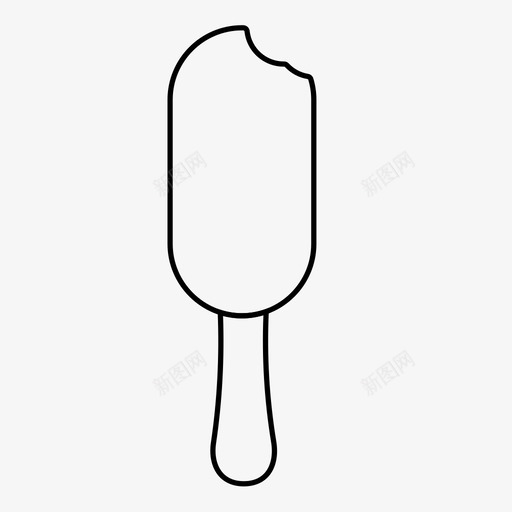 冰淇淋冷的凉的图标svg_新图网 https://ixintu.com 冰淇淋 冷的 凉的 棍子 甜点 甜食 糖 脂肪 食物