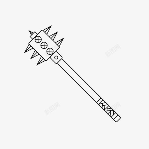 锤武器中世纪物品图标svg_新图网 https://ixintu.com 中世纪基本武器 中世纪物品 中世纪装备 武器 锤