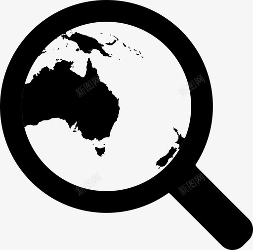 在澳大利亚新西兰在全球范围内放大图标svg_新图网 https://ixintu.com 在全球范围内放大 在澳大利亚 新西兰