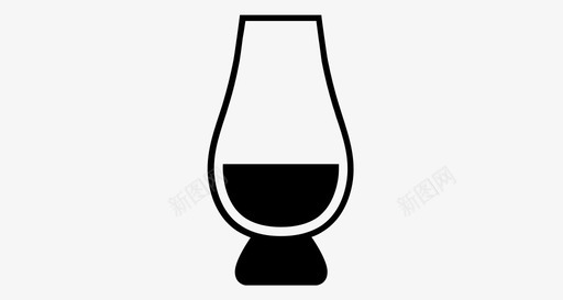 饮料苏格兰威士忌葡萄酒杯图标图标
