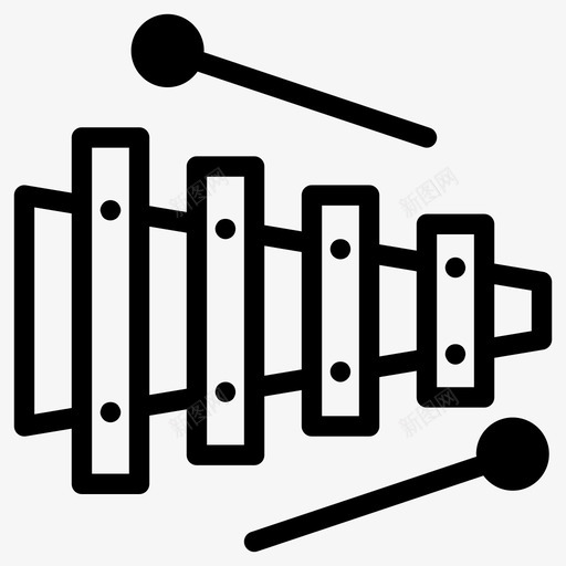 采购产品木琴棍子打击乐器图标svg_新图网 https://ixintu.com 乐器 打击乐器 振动 棍子 采购产品木琴 键