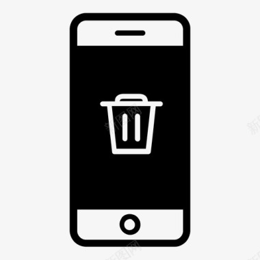 智能手机垃圾桶iphone图标图标