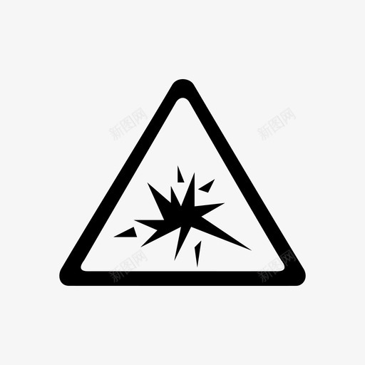 爆炸性安全标志图标svg_新图网 https://ixintu.com 爆炸性安全标志