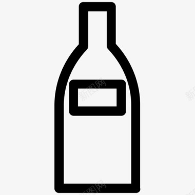 酒瓶葡萄酒威士忌图标图标
