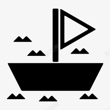 帆船双体船游艇图标图标