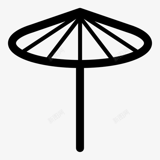伞海滩盖图标svg_新图网 https://ixintu.com 休息 伞 保护 有盖 海滩 盖 衣服 阳光 雨