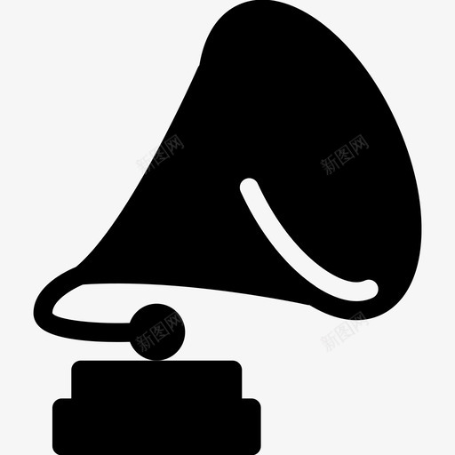 留声机古董音乐图标svg_新图网 https://ixintu.com 乙烯基 古董 唱片 录音机 留声机 音乐 音乐实心图标