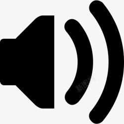 噪声信号扬声器音量控制扬声器中音量图标高清图片
