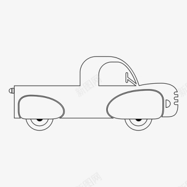 卡车1950年代经典图标图标