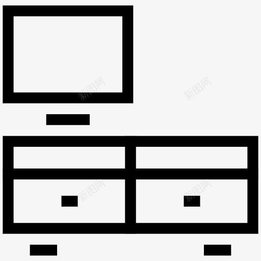 娱乐系统电视屏幕桌子图标svg_新图网 https://ixintu.com 储藏室 图纸 娱乐系统 家具 平板电视 文件柜 显示器 桌子 电视屏幕