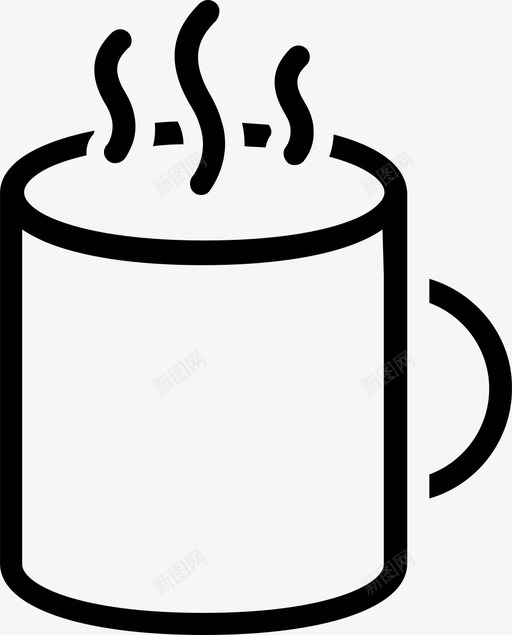 咖啡杯容器杯子图标svg_新图网 https://ixintu.com 几乎波特兰 咖啡杯 奖杯 容器 支架 新鲜 杯子 热 蒸汽 装饰