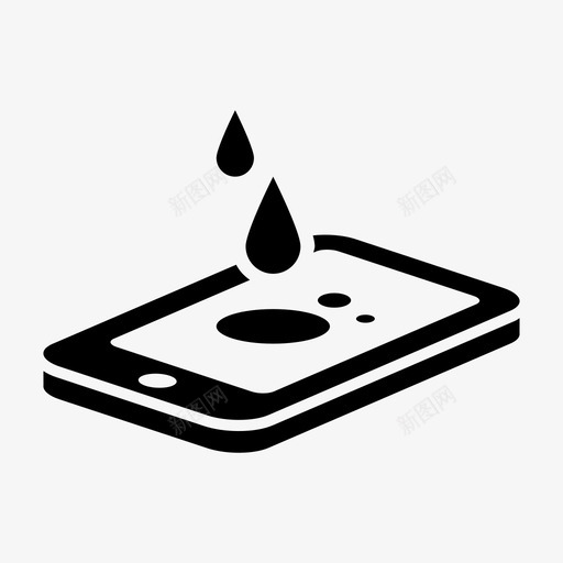 水损害湿度伤害图标svg_新图网 https://ixintu.com iphone 东西 伤害 手机 服务 水损害 液体 湿度 溢出 通知