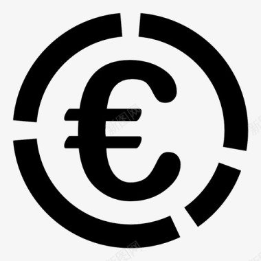 欧元财务图报表人员图标图标