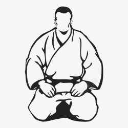 武术教练柔道教练黑带教练图标高清图片