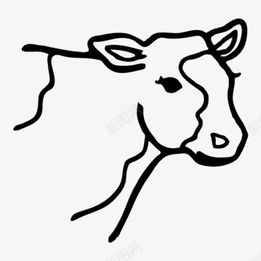 牛牲畜农场动物图标图标