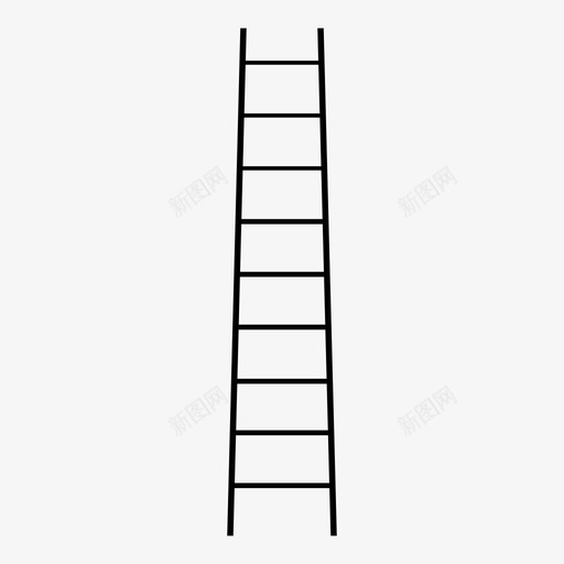 梯子登高攀爬图标svg_新图网 https://ixintu.com 向上 家具 攀爬 木材 梯子 横档 消防员 登高
