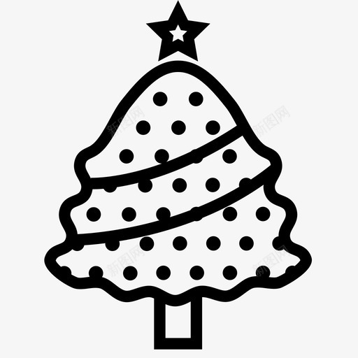 圣诞节圣诞树星星图标svg_新图网 https://ixintu.com 假日 圣诞树 圣诞节 圣诞装饰品 星星 装饰品 装饰树
