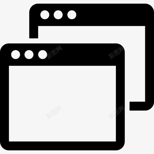 浏览器多任务处理新窗口图标svg_新图网 https://ixintu.com osx showcase ui ux web web设计 多任务处理 操作系统 新窗口 浏览器 站点