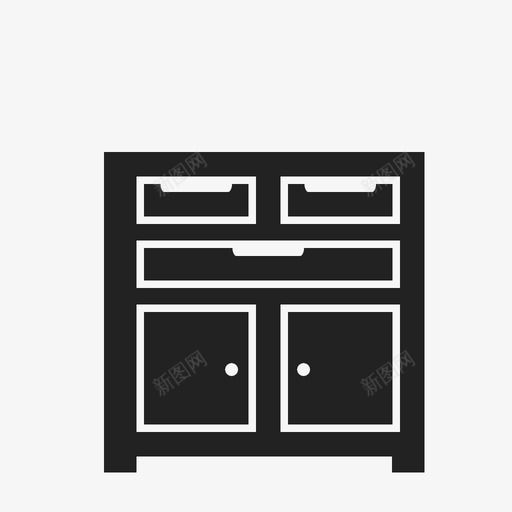 用于存放和整理工具的车库抽屉家具图标svg_新图网 https://ixintu.com 用于存放和整理工具的车库抽屉家具