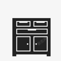 工具存放区用于存放和整理工具的车库抽屉家具图标高清图片