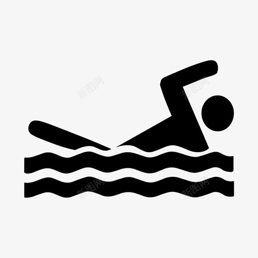 游泳男图标svg_新图网 https://ixintu.com 游泳男