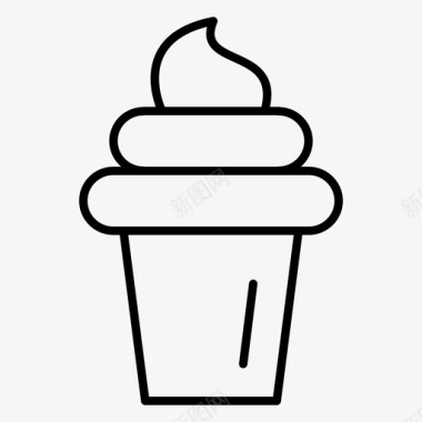 冰淇淋筒食品饮料图标图标