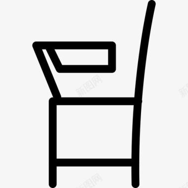 校椅学生椅带扶手的校椅图标图标