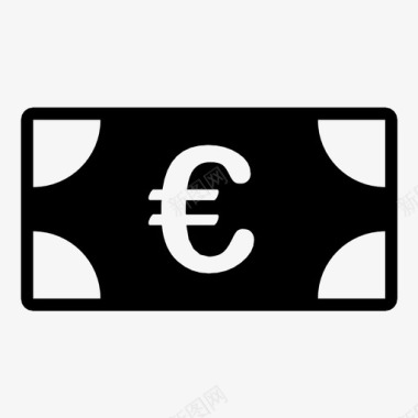 欧元钞票金融外币图标图标
